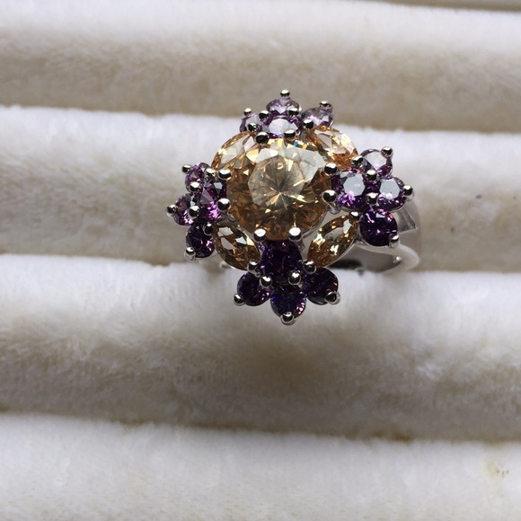10K White goldfilled 2CT Morganite purple amethyst - Picture 5 of 5